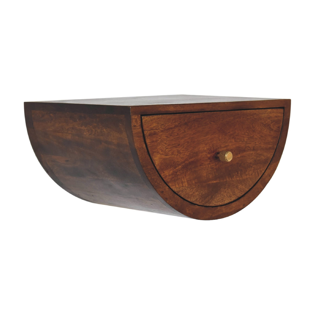 Chestnut Crescent Floating Nightstand