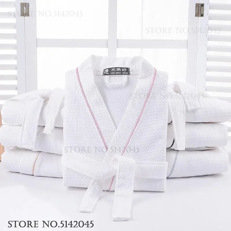 Women's Cotton Waffle Bathrobe | Kimono Robe Loungewear – M to 1XL