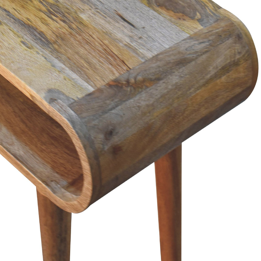 Amaya Chestnut Nordic Style Console Table side view