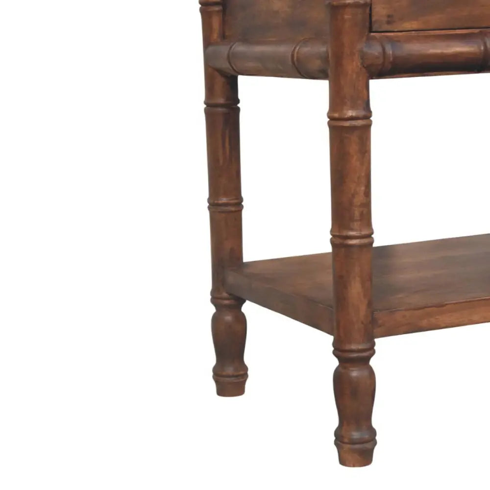 Bamboo Carved Bedside Table