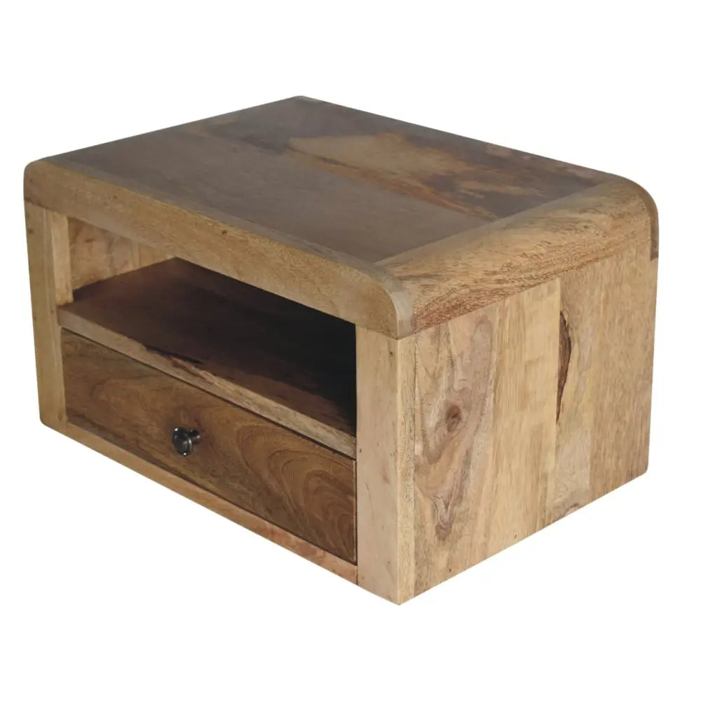 Chunky Oak Floating Bedside - Nightstands