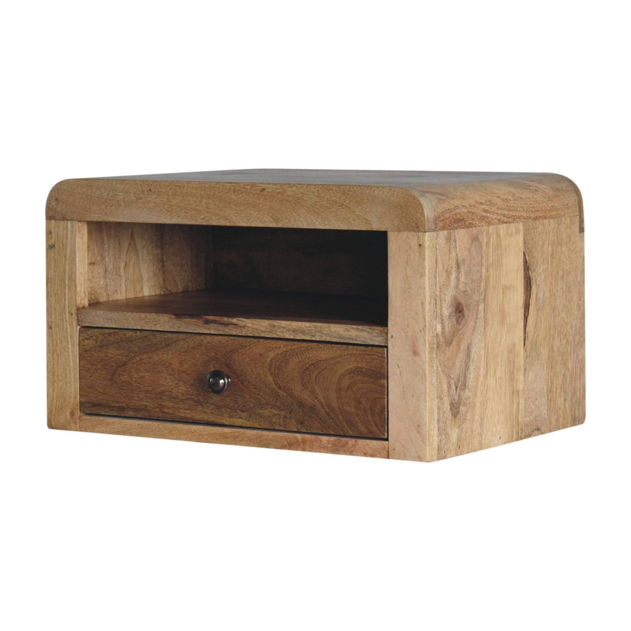 Chunky Oak Floating Bedside - Nightstands