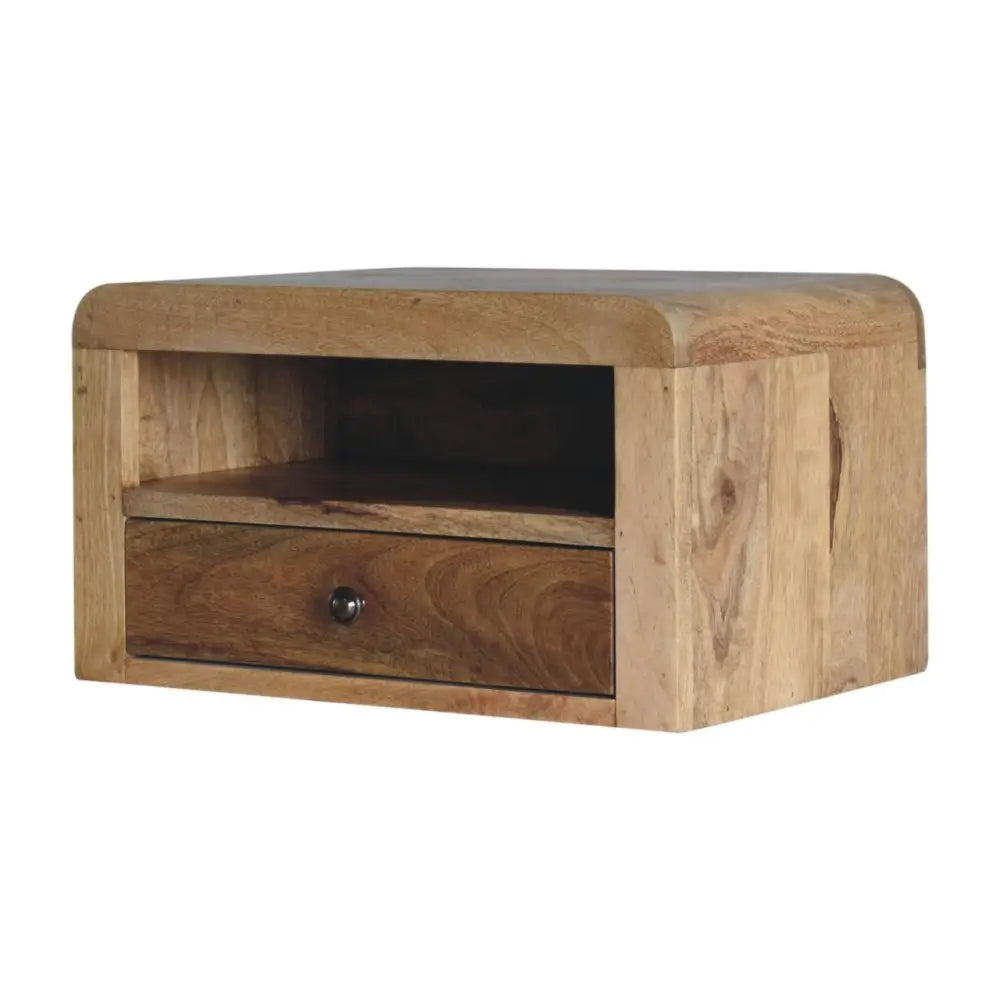 Chunky Oak Floating Bedside - Nightstands