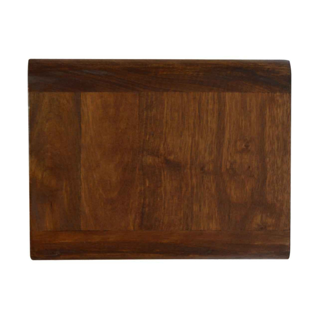 Floating Curved Chestnut Nightstand