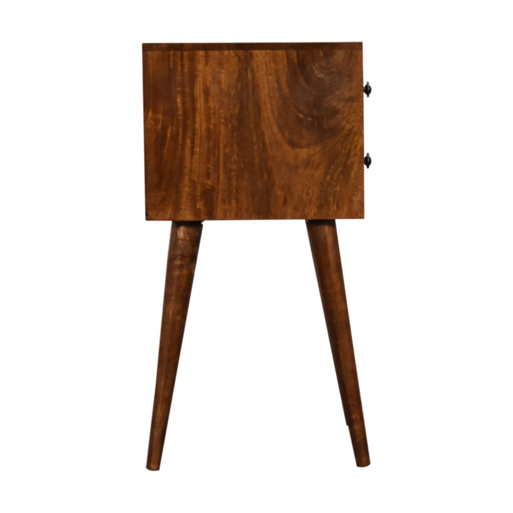 Mini 2 Drawer Chestnut Nightstand - Nightstands