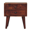Mini Chestnut Modern Nightstand front view