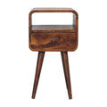 Mini Chestnut Curve Open Nightstand