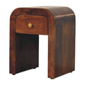 Mini Darcy Chestnut Nightstand-Curved Edges - Nightstands