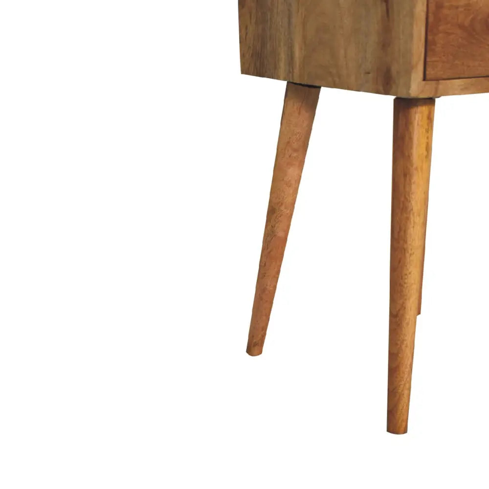 Mini 2 Drawer Oak-ish Nightstand - Oasis Home Essentials