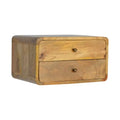 Oak-ish 2 Drawer Floating Nightstand