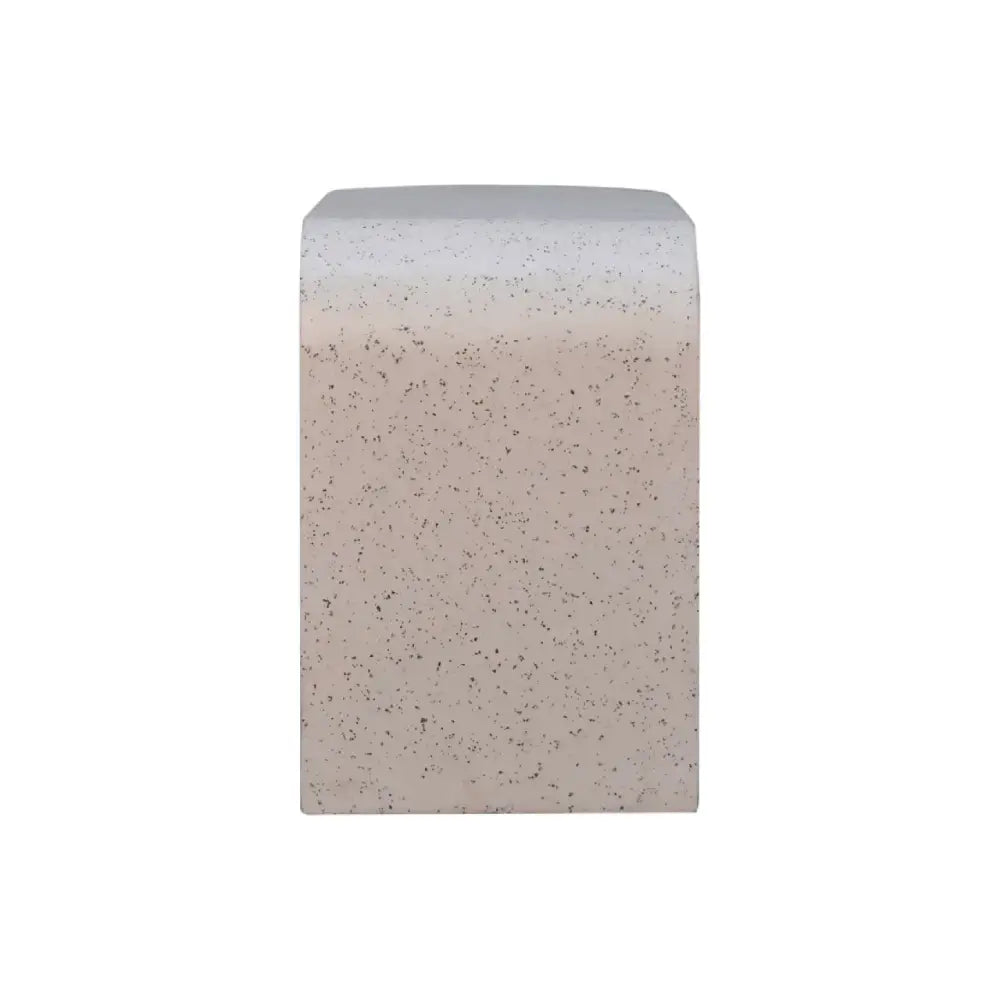 Serenity Terrazzo Coffee Table with handcrafted stone surface and minimalist base-side view