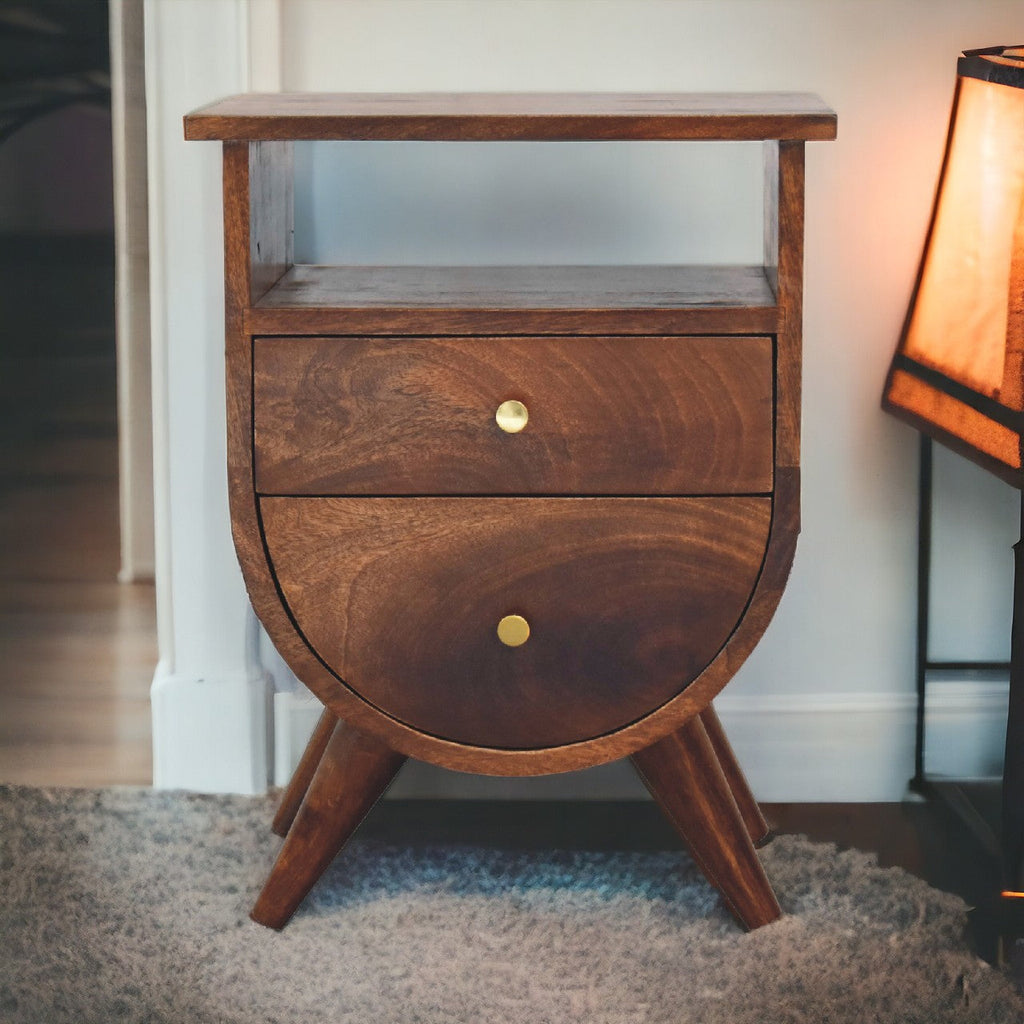 Split Chestnut Nightstand - Nightstands