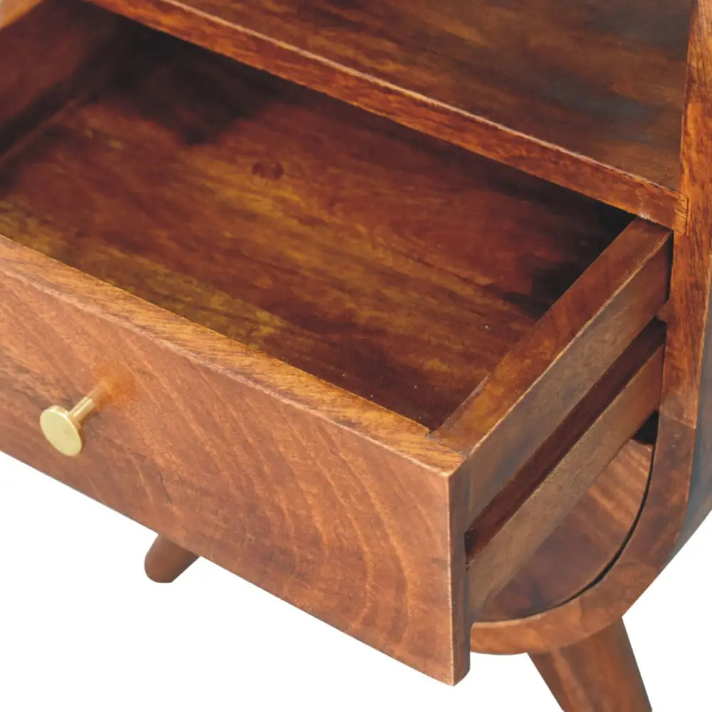 Split Chestnut Nightstand - Nightstands