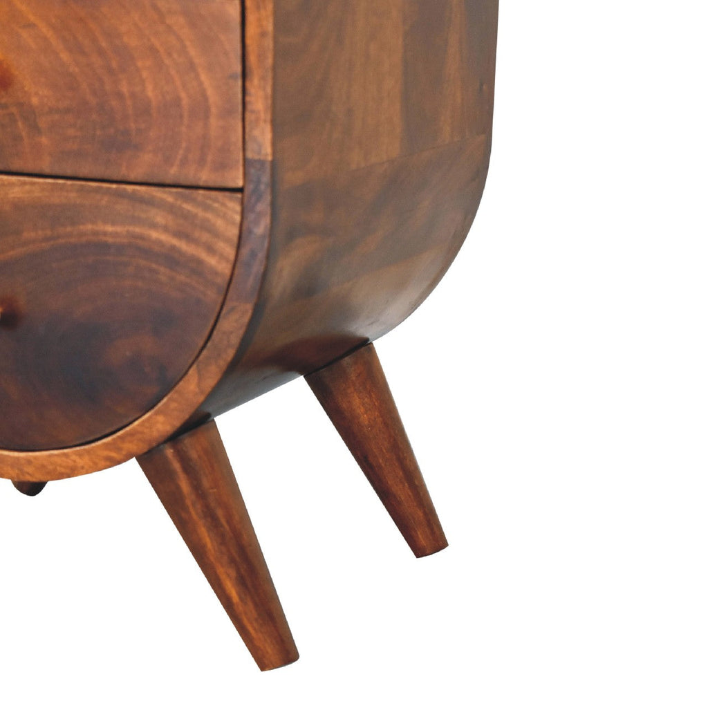 Split Chestnut Nightstand - Nightstands
