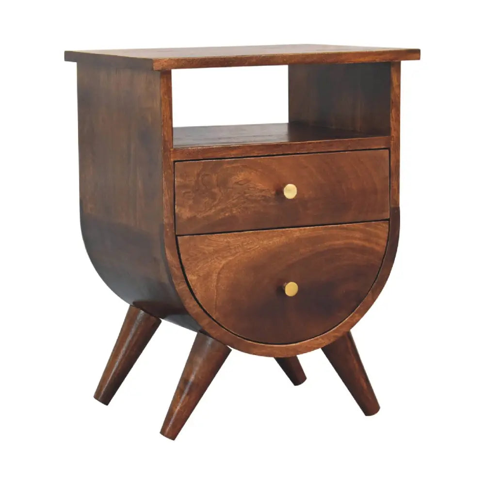 Split Chestnut Nightstand - Nightstands