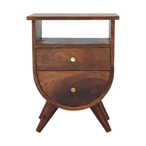Split Chestnut Nightstand - Nightstands
